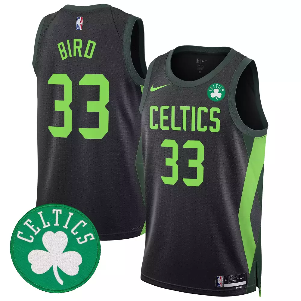 Larry Bird 2425 City Edition Swingman Jersey | Classic Style | Boston Celtics Fan Gear | For Men, Women & Youth