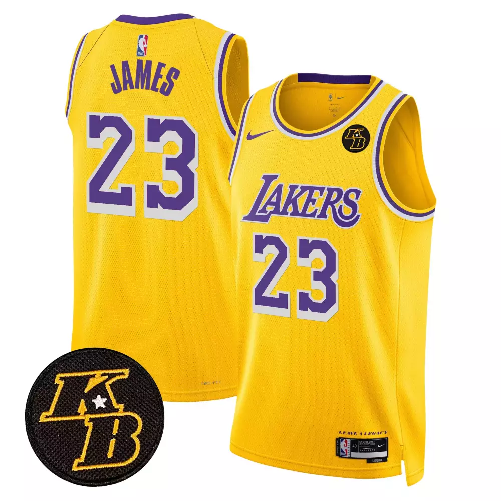 LeBron James Icon Kobe Bryant Patch Swingman Jersey | Stitched Lakers Gear | For Men, Women & Youth