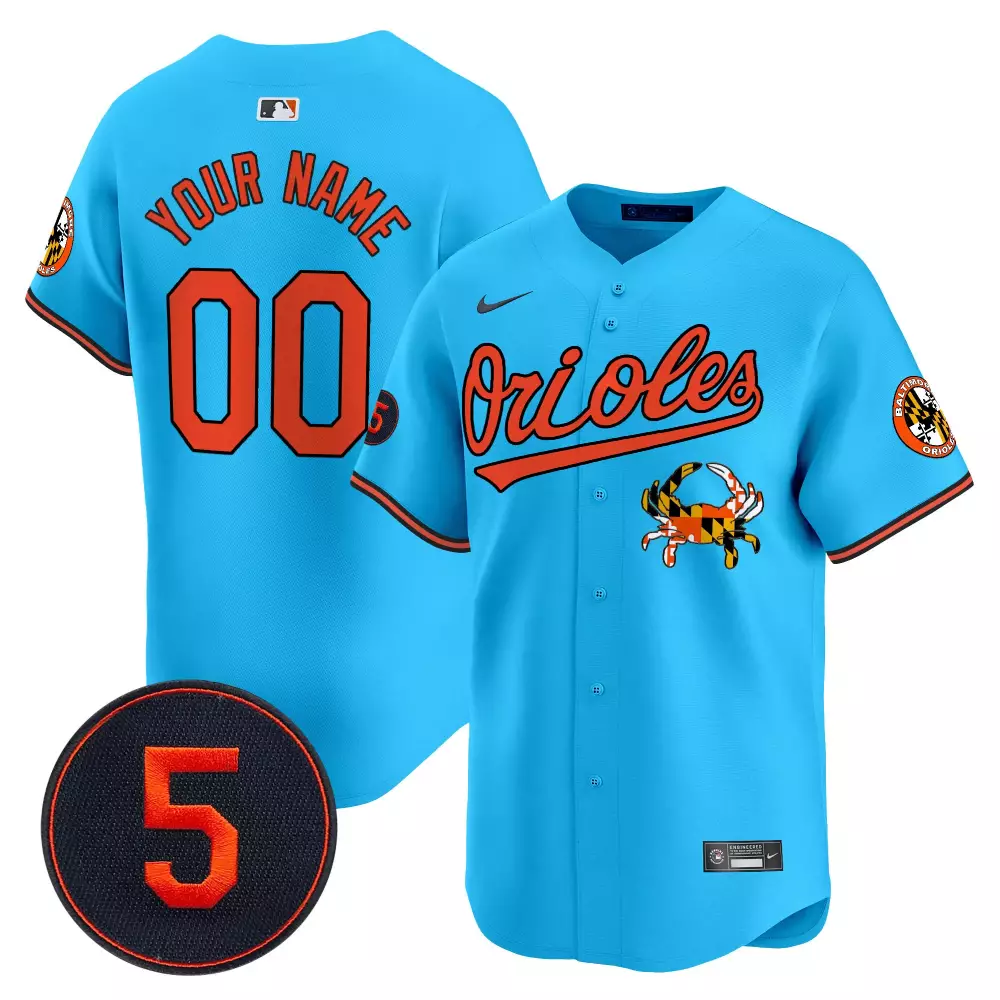 Robinson Baltimore Orioles Light Blue Vapor Premier Jersey V9 | All Stitched Limited Edition Fan Gear | For Men, Women & Youth