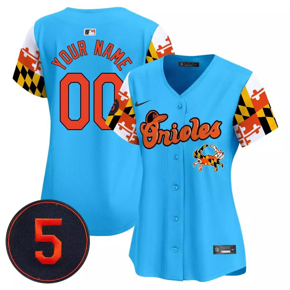 Robinson Baltimore Orioles Light Blue Vapor Premier Jersey V7 | Limited Edition Stitched Fan Gear | For Women, Men & Youth
