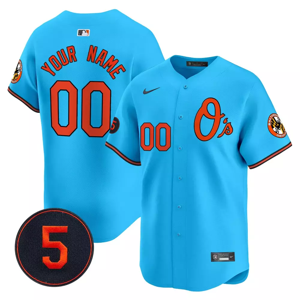 Robinson Baltimore Orioles Light Blue Vapor Premier Jersey V4 | Limited Edition Stitched Fan Gear | For Youth
