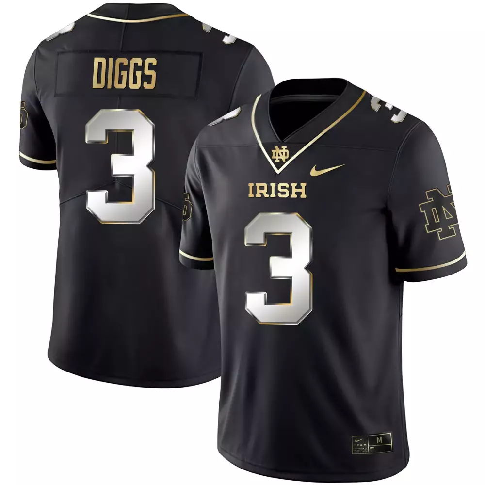 Logan Diggs Notre Dame Fighting Irish 2025 Black Limited Jersey | Stitched Gold Vapor Style | Fan Gear for Men, Women & Youth