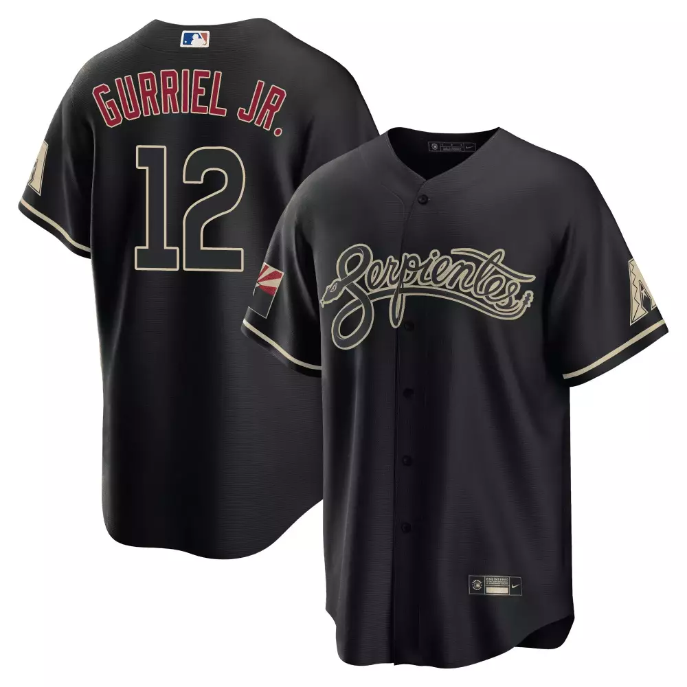 Lourdes Gurriel Jr. Black Men's Arizona Diamondbacks Serpientes Jersey | All Stitched | Game Day Outfit for Men, Women & Youth
