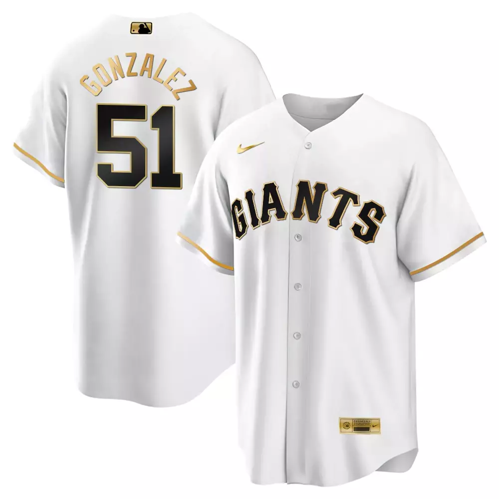 Chapman San Francisco Giants 2024 Willie Mays Patch Jersey | White Gold Vapor Premier | Limited Edition Fan Gear | For Men, Women & Youth
