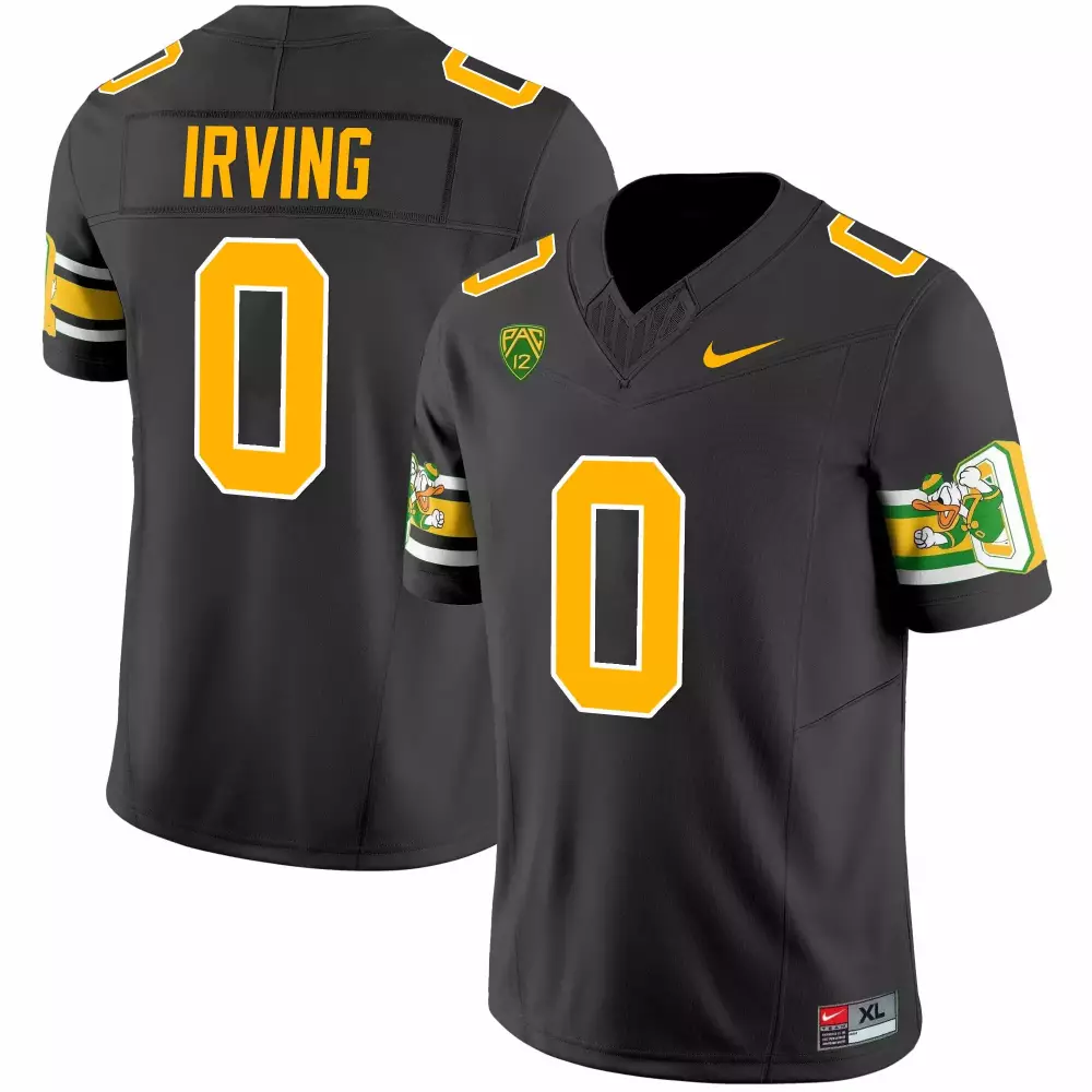 Markeise Irving Oregon Ducks 1984 Throwback Jersey | Black Stitched Fan Gear | For Men, Women & Youth