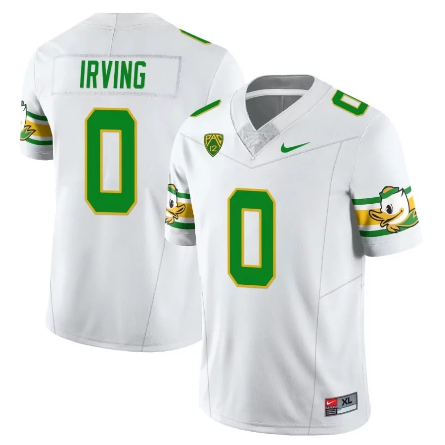 Markeise Irving Oregon Ducks 1984 Throwback Jersey | Stitched White | Game Day Outfit | For Men, Women & Youth