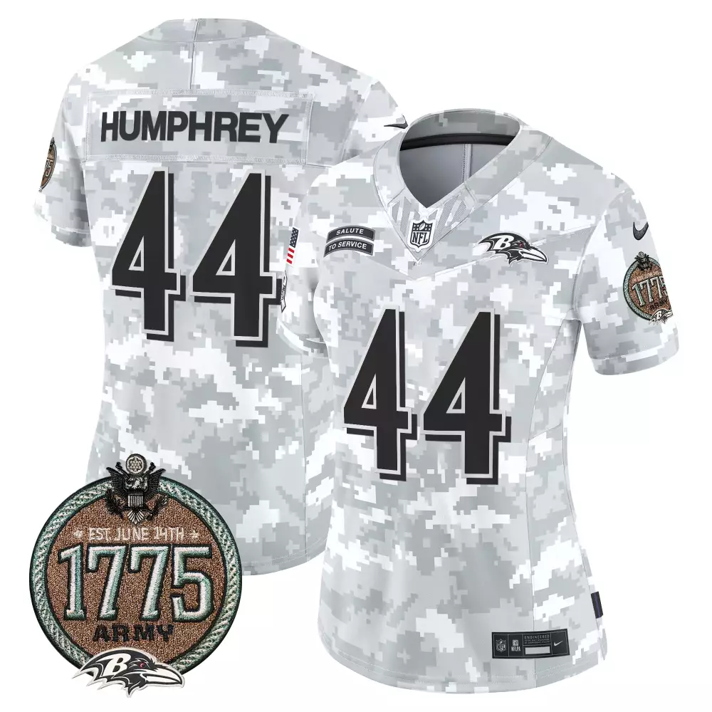Marlon Humphrey Baltimore Ravens Army Salute to Service Jersey | Limited Edition Women's Fan Gear for Game Day | For Men, Women & Youth