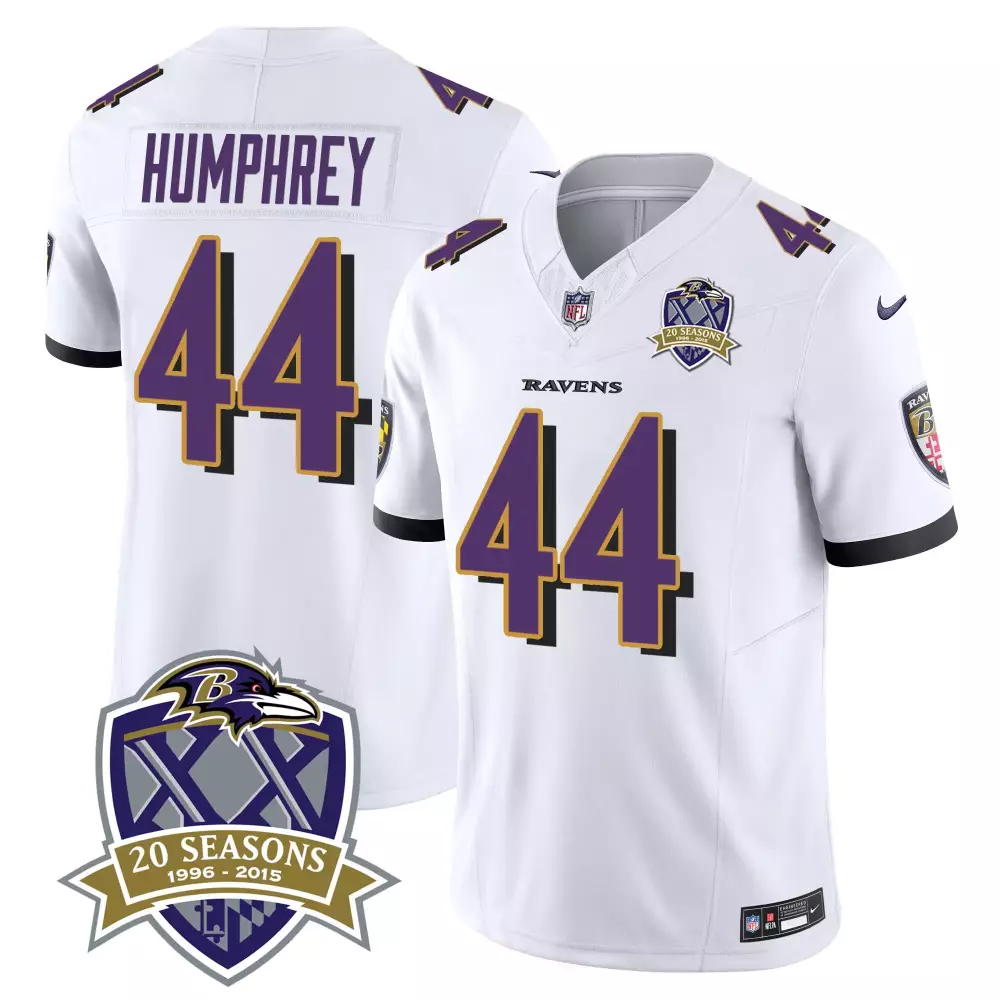 Marlon Humphrey Baltimore Ravens 20th Season Patch Vapor Limited Jersey | Stitched Design | Fan Gear for Men, Women & Youth