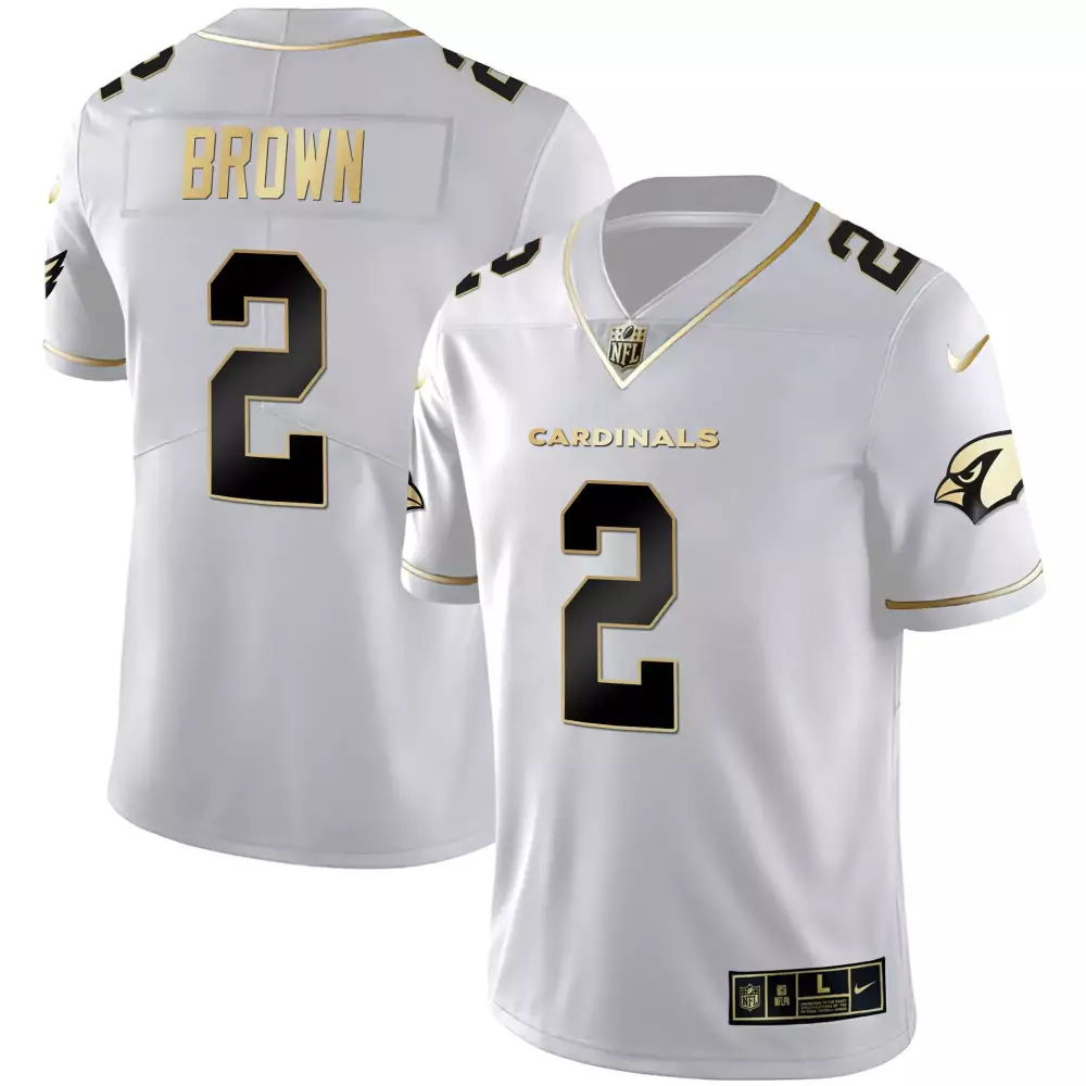 Marquise Brown White Gold Vapor Limited Jersey | Stitched Arizona Cardinals Fan Gear | For Men, Women & Youth