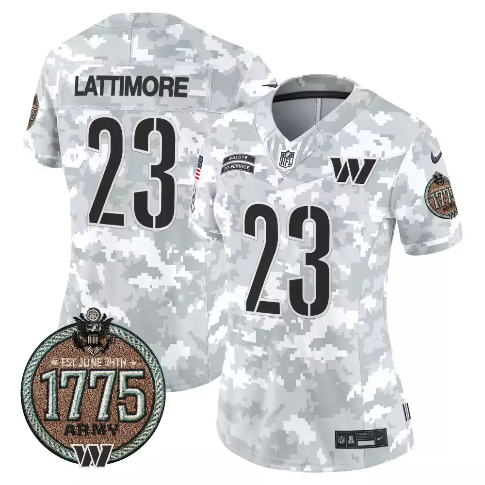Marshon Lattimore Army Women's Washington Commanders 2024 Salute to Service Jersey | Limited Edition | Fan Gear for Women & Youth