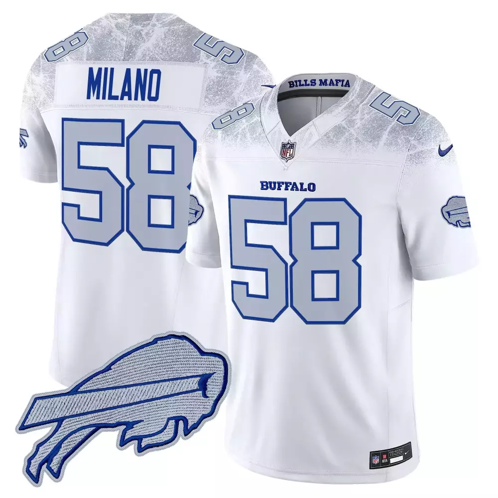 Milano Buffalo Bills 2025 Rivalries Jersey | Youth White Vapor Stitched | Limited Edition Fan Gear | For Men, Women & Youth
