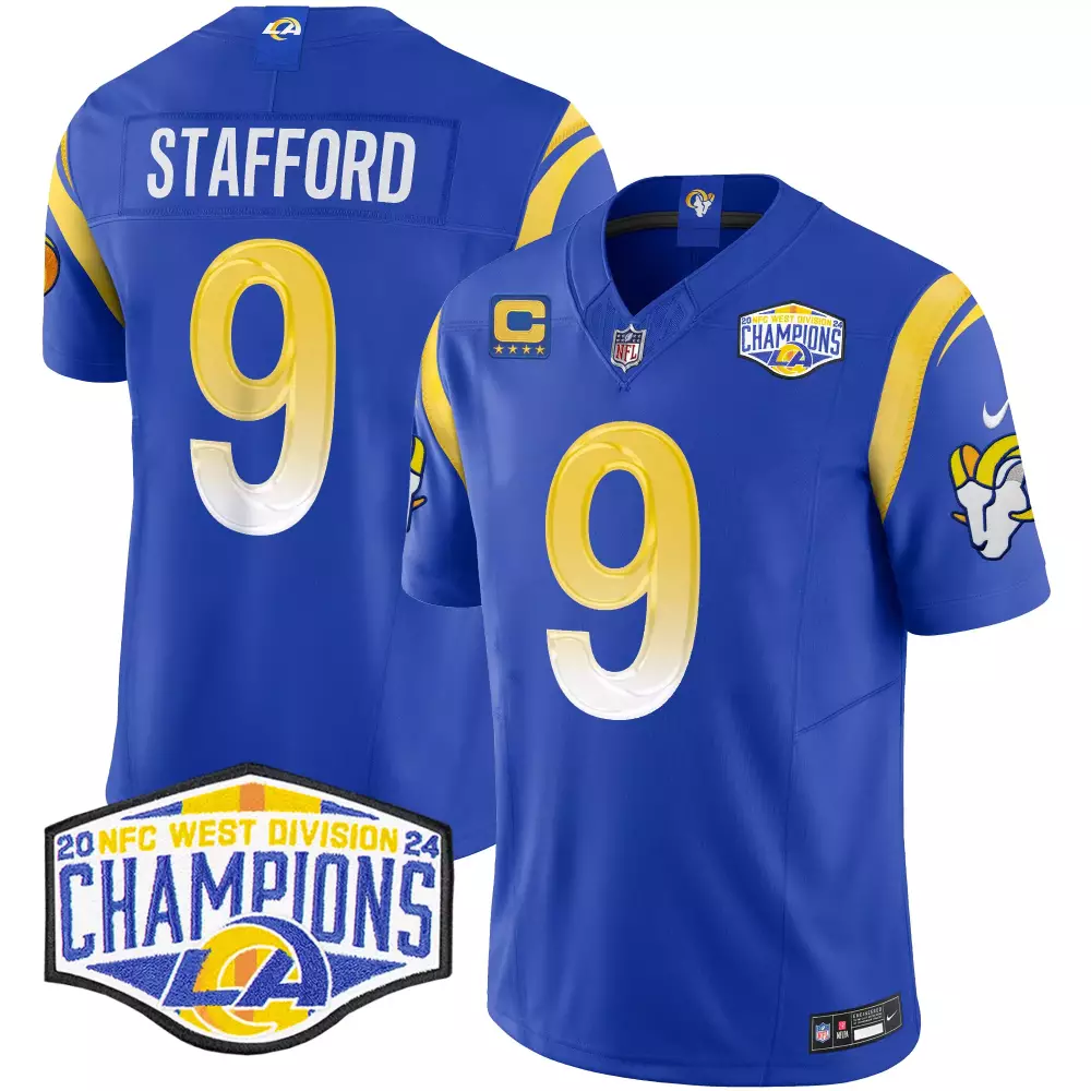 Matthew Stafford Los Angeles Rams 2024 NFC West Champions Vapor Limited Jersey | Royal Men's Style | For All Fans