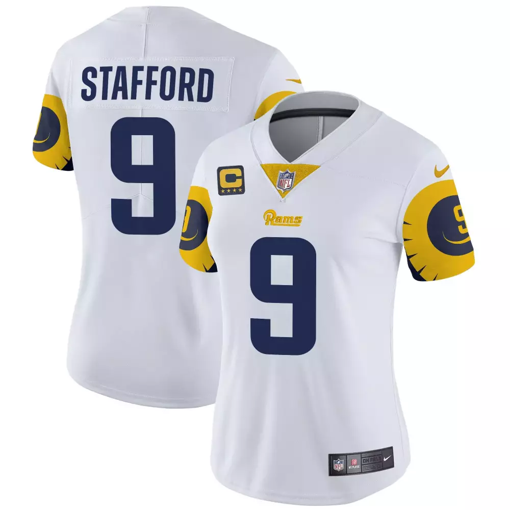 Matthew Stafford Women's Los Angeles Rams White Vapor Limited Jersey | All Stitched | Fan Gear for Game Day | For Men, Women & Youth