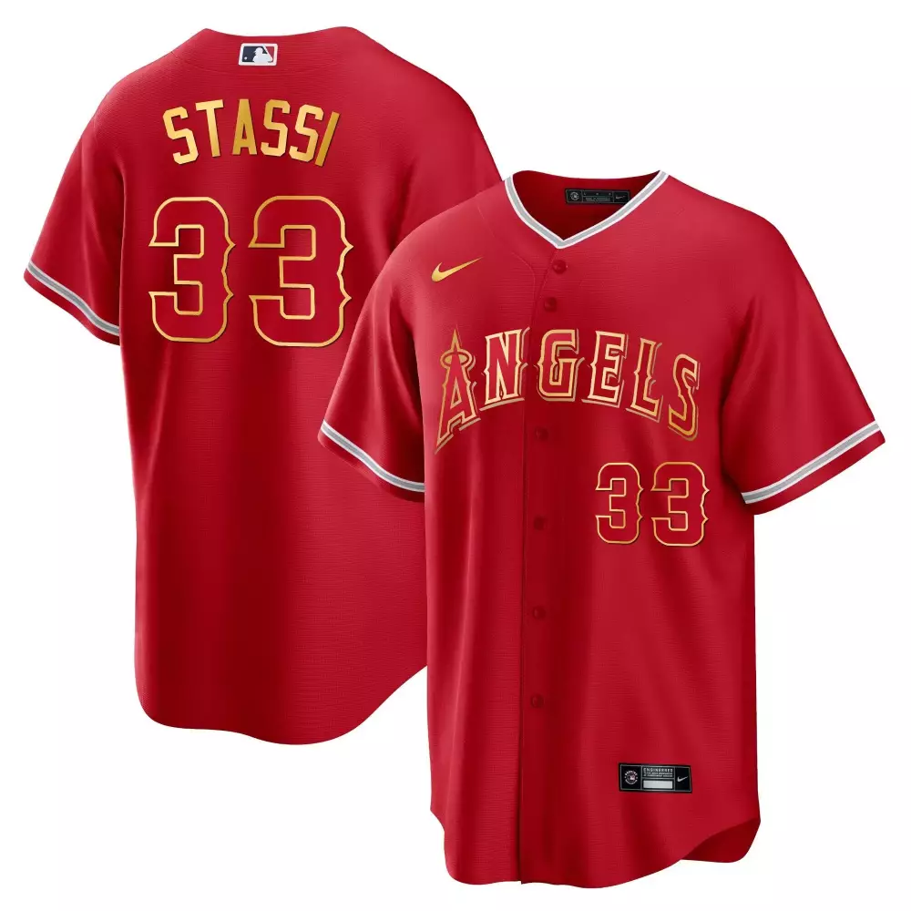 Taylor Ward Cool Base Gold Stitched Jersey | Red & Gold | Fan Gear for Men, Women & Youth