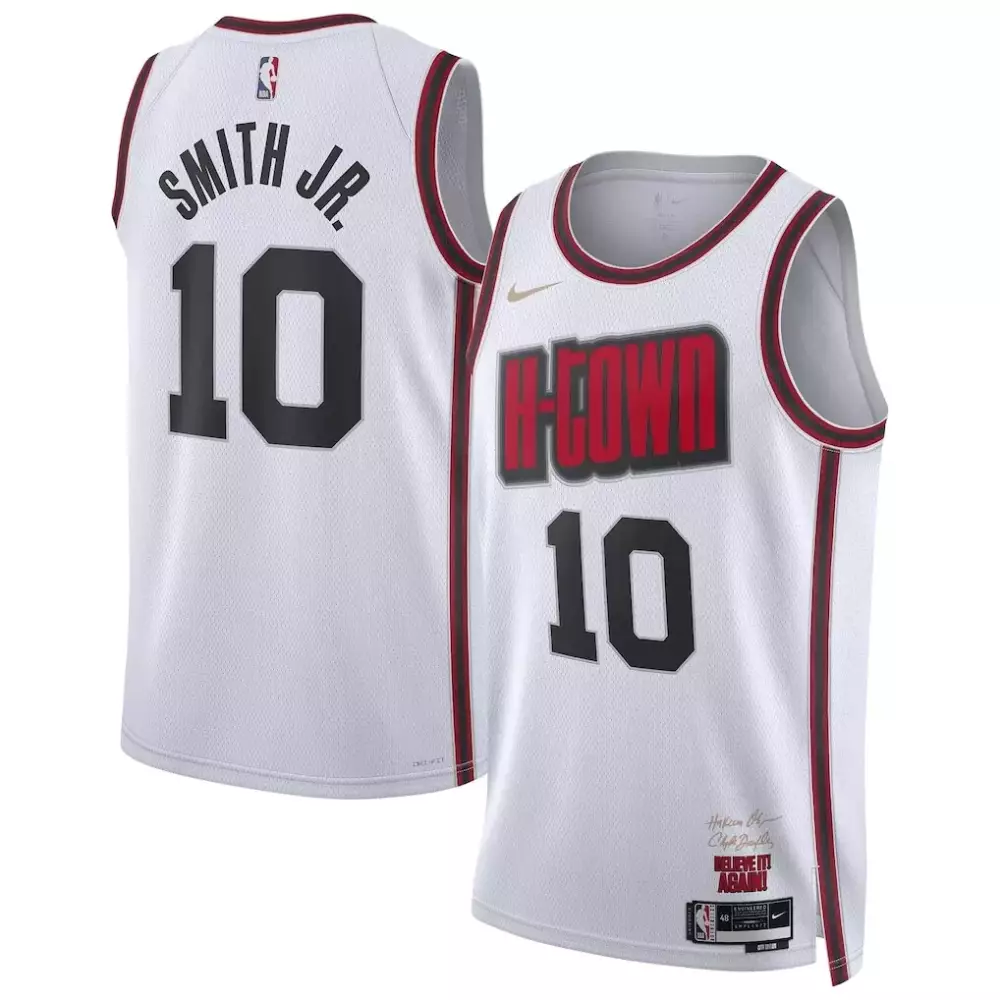 Jabari Smith Jr. Houston Rockets City Edition Swingman Jersey | White 2024-2025 | All Stitched Fan Gear for Men | For Men, Women & Youth