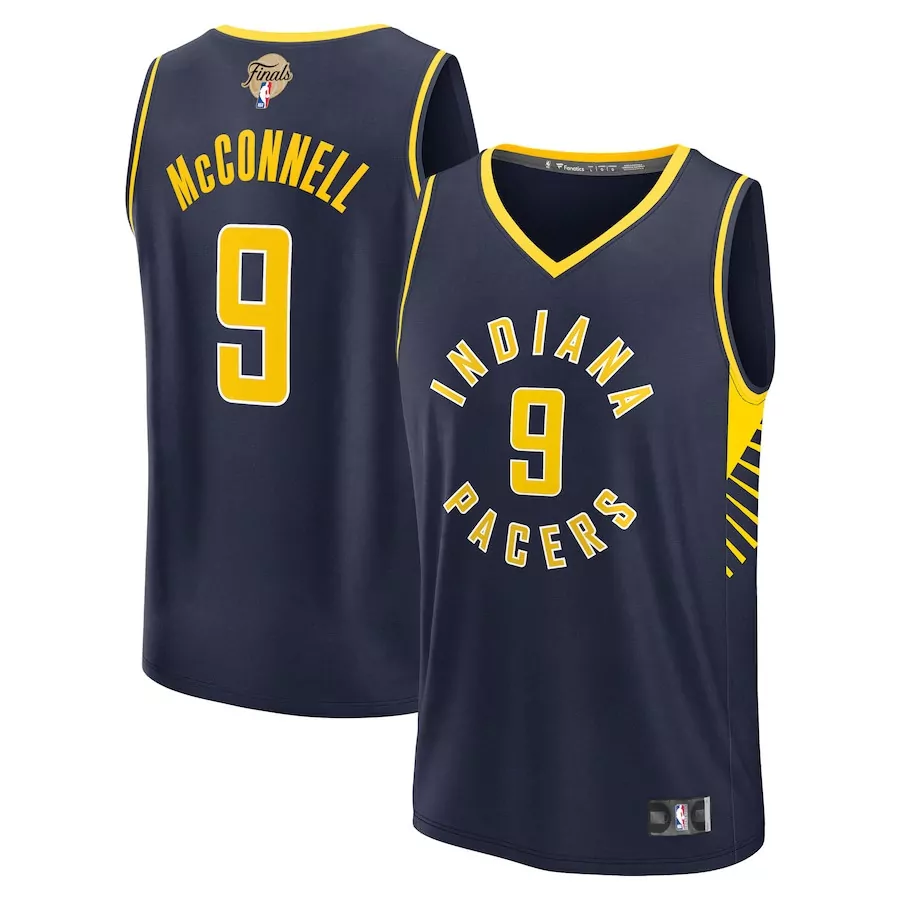 Men's TJ McConnell Indiana Pacers 2025 NBA Finals Fast Break Navy Jersey | Stylish Fan Gear for Men