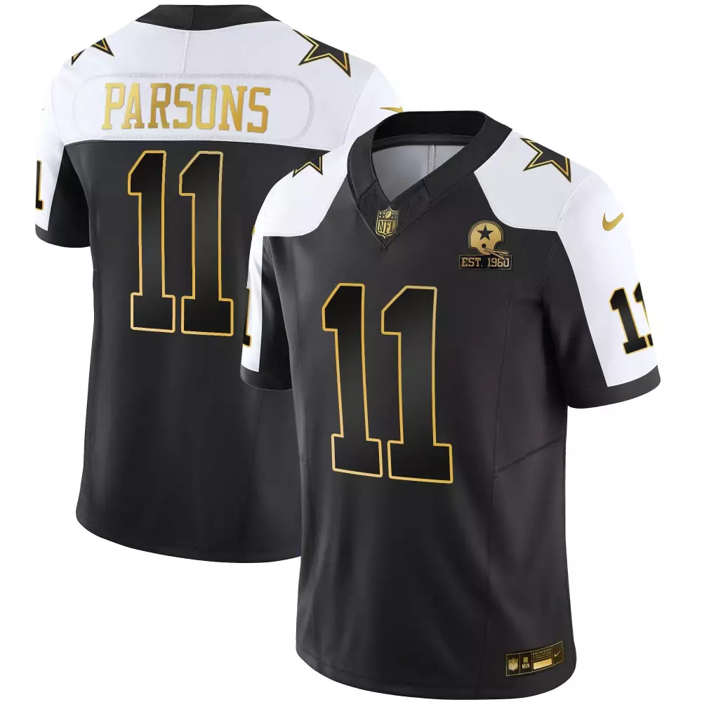 Micah Parsons 2004 Dallas Cowboys Black Gold Throwback Jersey V2 | Stitched Limited Edition Fan Gear for Men, Women & Youth