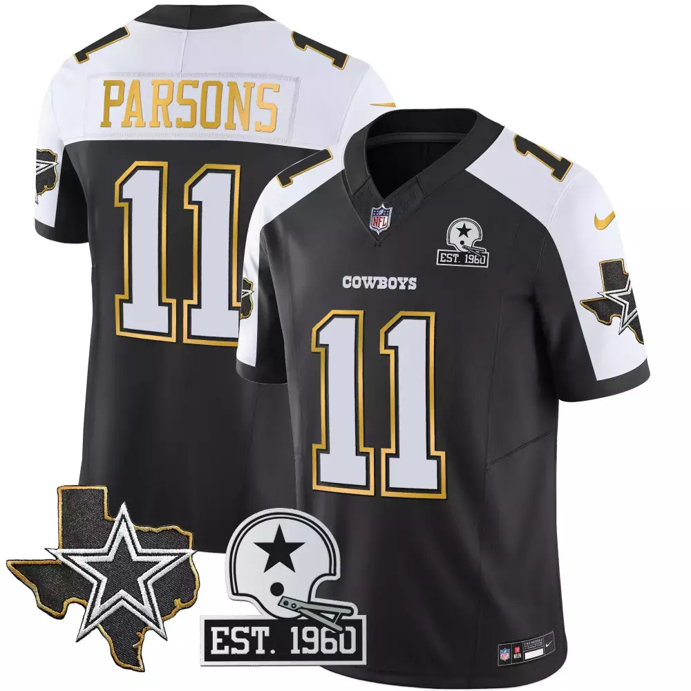 Micah Parsons Black Alternate Dallas Cowboys 2025 Vapor Limited Jersey | Stitched Texas Patch | Fan Gear for Men, Women & Youth