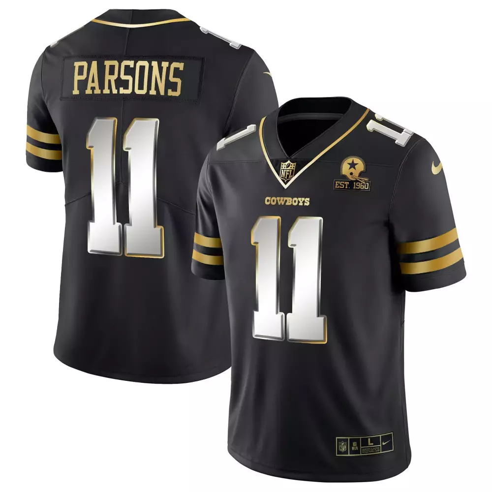Micah Parsons Dallas Cowboys Black Limited Jersey | Gold Vapor Stitched | Fan Gear for Men, Women & Youth