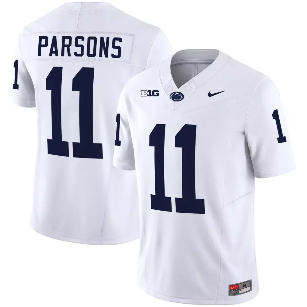 Micah Parsons White Men's Penn State Nittany Lions Vapor Limited Jersey | All Stitched | Fan Gear for Men, Women & Youth