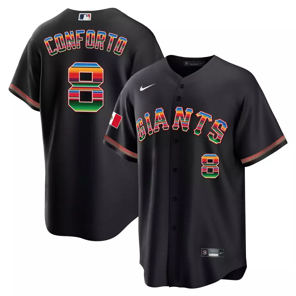 Michael Conforto San Francisco Giants Mexico Cool Base Jersey | Black | Limited Edition Fan Gear | For Men, Women & Youth
