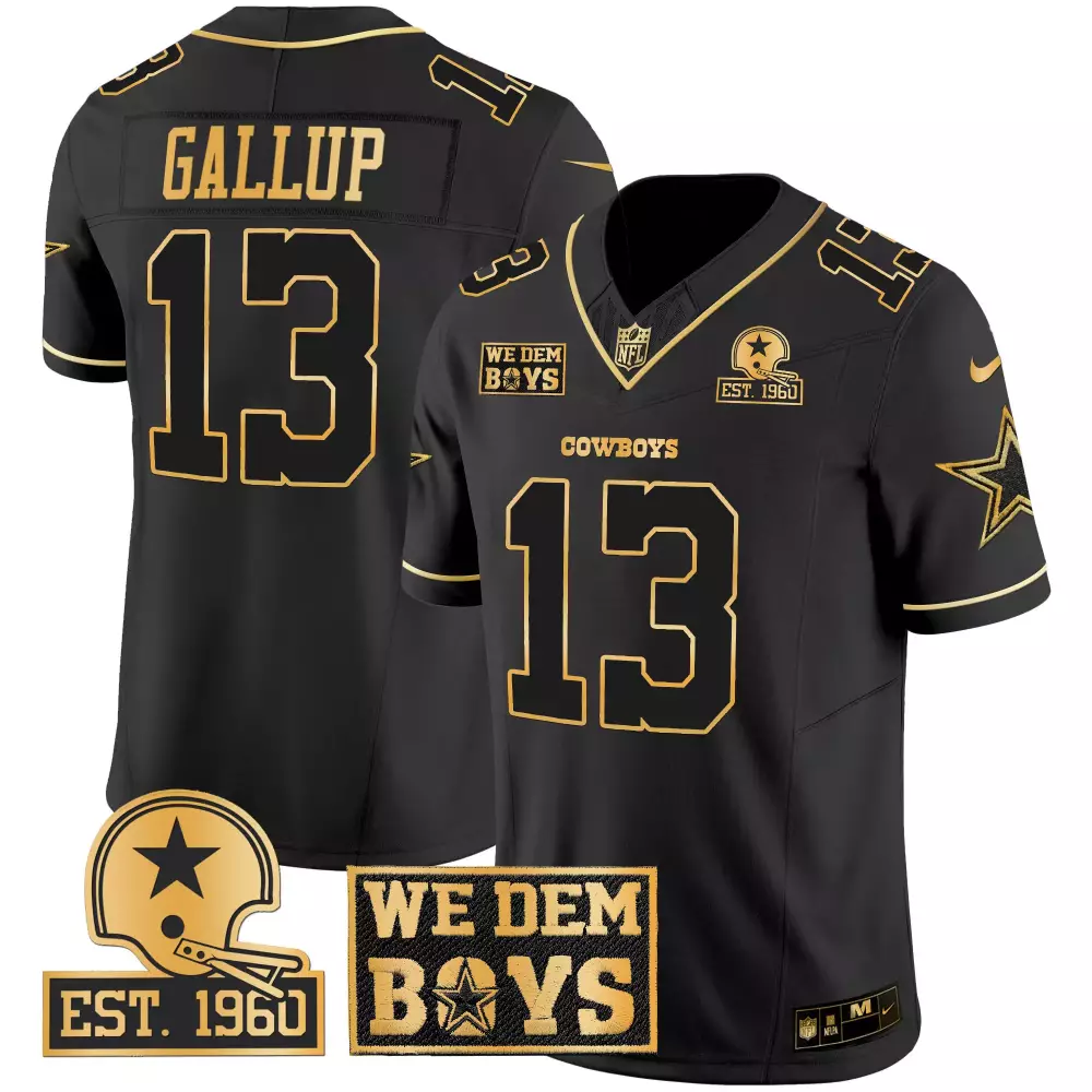 Michael Gallup Dallas Cowboys Gold Vapor Jersey | Stitched Limited Edition with We Dem Boyz Patch | Fan Gear for Game Day | For Men, Women & Youth
