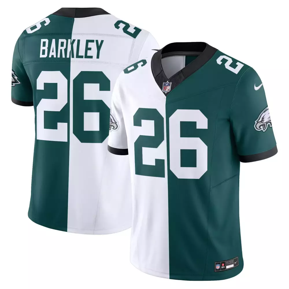 Saquon Barkley Philadelphia Eagles Midnight Green Split Vapor Limited Jersey | All Stitched | Fan Gear for Men, Women & Youth