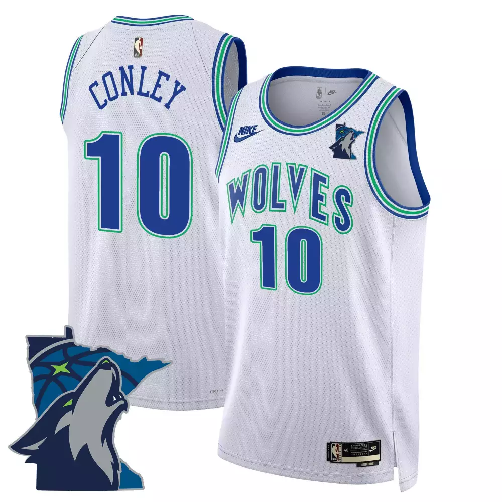 Mike Conley Classic Minnesota Timberwolves Swingman Jersey V2 | Minnesota Patch | All Stitched | Fan Gear for Men, Women & Youth