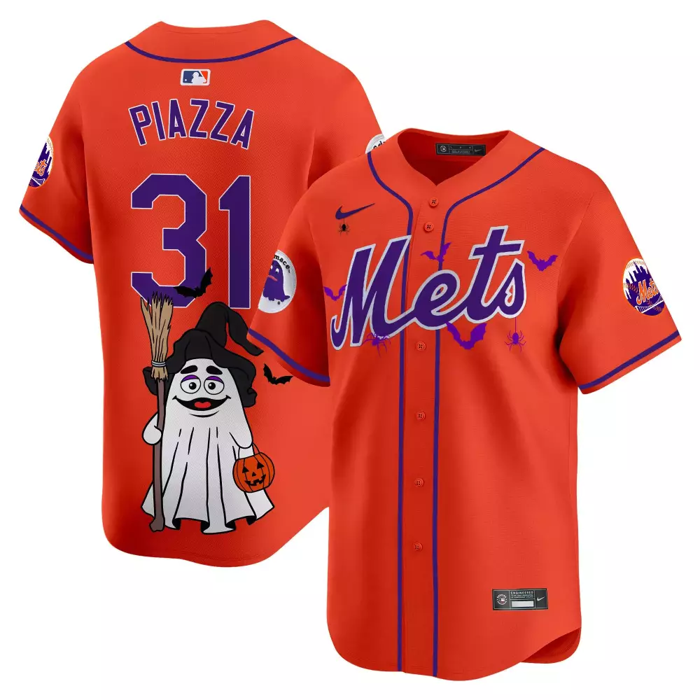 Mike Piazza Orange Unisex New York Mets Grimace Halloween Jersey V2 | Printed Vapor Premier Limited Edition | Fan Gear for Game Day | For Men, Women & Youth