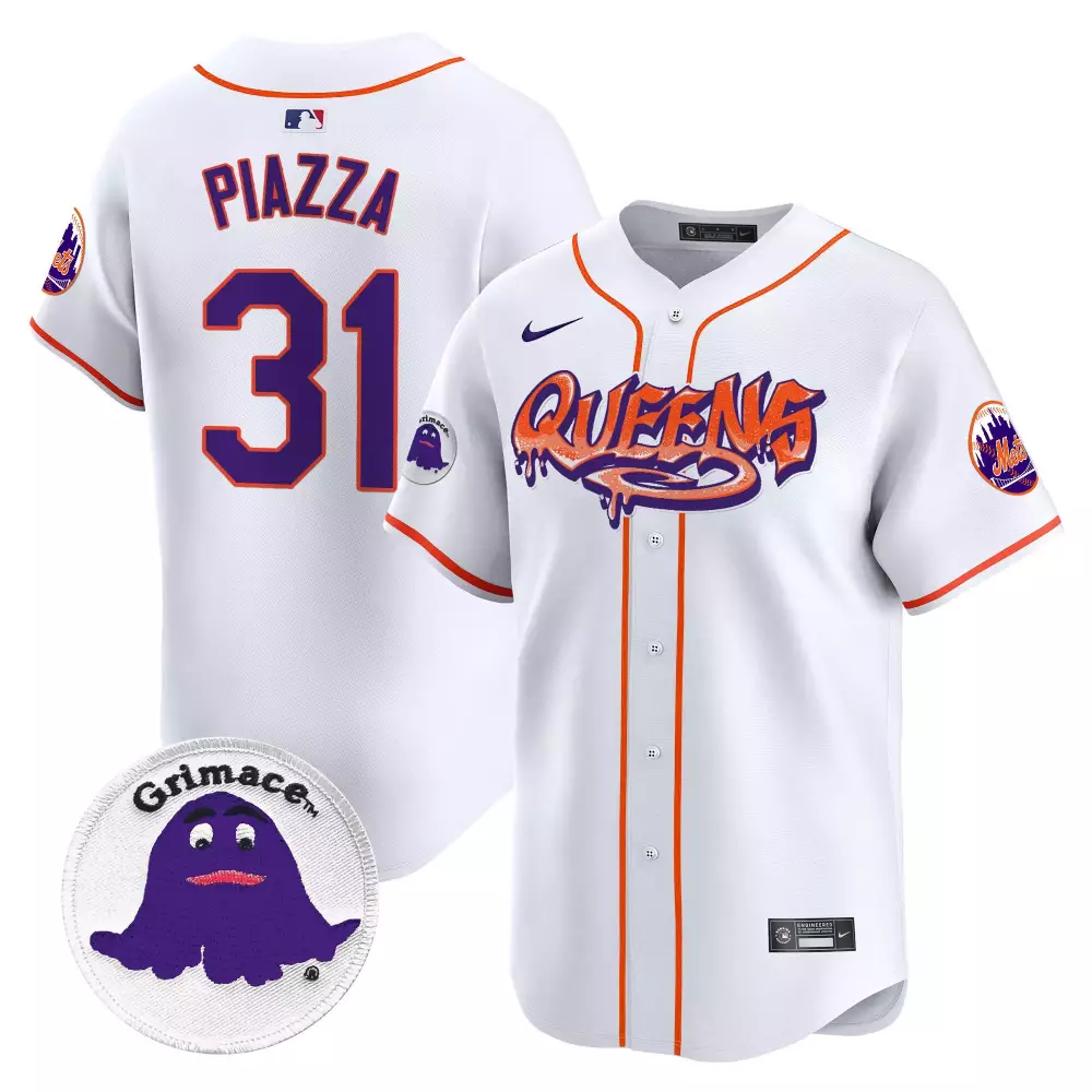 Mike Piazza New York Mets Queens Graffiti Vapor Premier Limited Jersey | Stitched White Design | Fan Gear for Men, Women & Youth