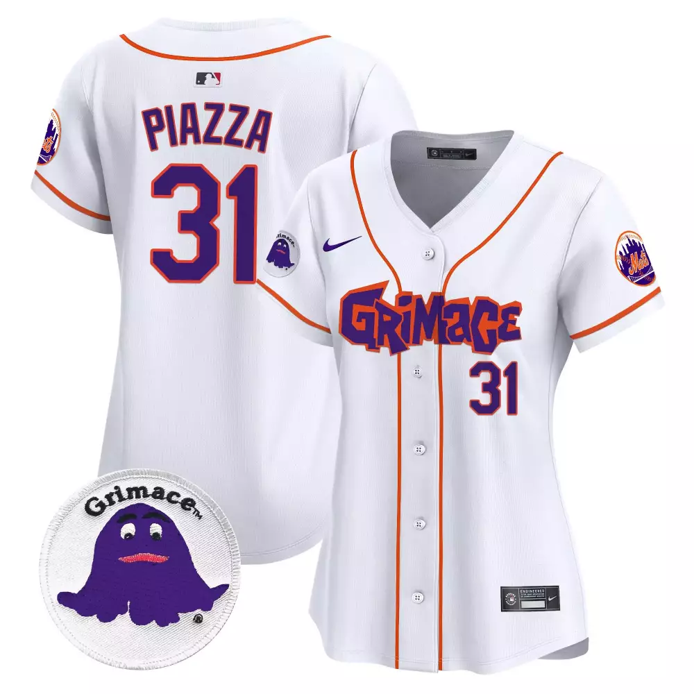 Mike Piazza New York Mets Grimace Vapor Premier Limited Jersey V2 | Stitched White Design | Fan Gear for Women & Youth