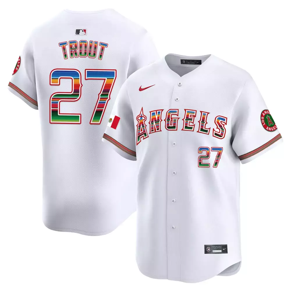Mike Trout Los Angeles Angels Mexico Vapor Premier Limited Jersey | White Stitched | Fan Gear for Men, Women & Youth