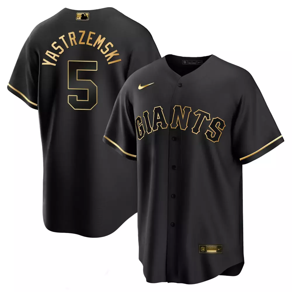 Thairo Estrada San Francisco Giants 2024 Willie Mays Patch Vapor Premier Jersey | Black Gold | Limited Edition Fan Gear | For Men, Women & Youth