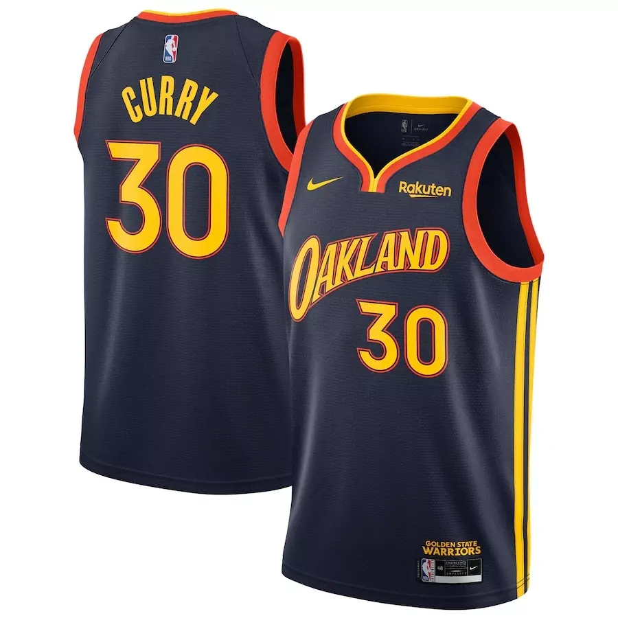 Stephen Curry Golden State Warriors Navy City Edition Jersey | Oakland Style | All Stitched | For Men, Women & Youth