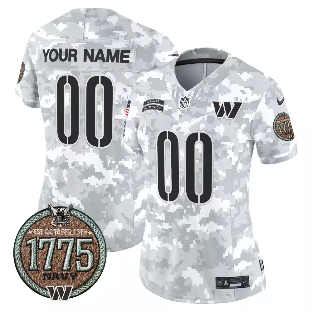 Washington Commanders 2024 Salute to Service Navy Jersey | Limited Edition Custom Stitched | Fan Gear for Men, Women & Youth