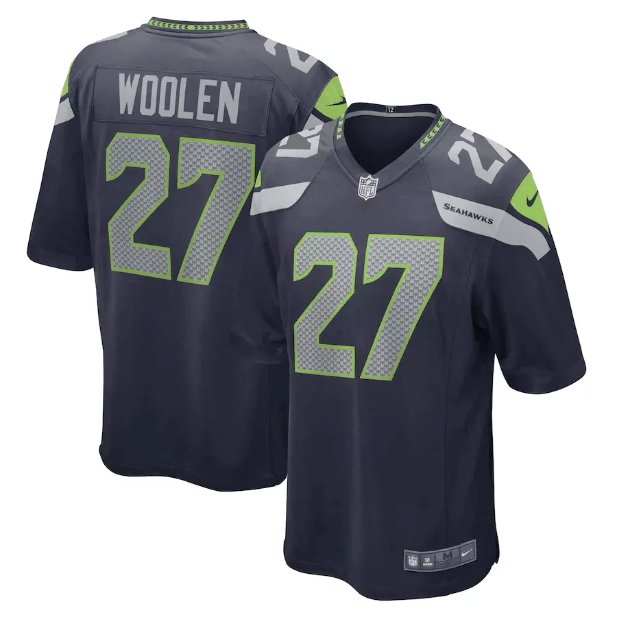 Youth Tariq Woolen Seattle Seahawks Navy Jersey | All Stitched | For Youth
