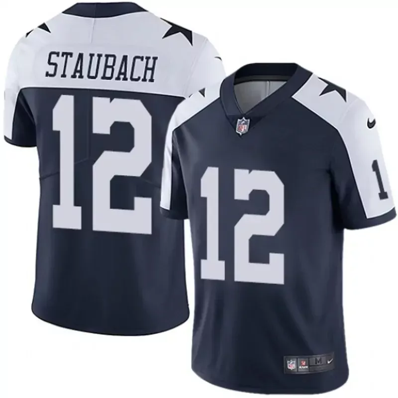 Roger Staubach Dallas Cowboys Navy/White Youth Jersey | Stitched Fan Gear | Perfect Gift for Kids & Youth