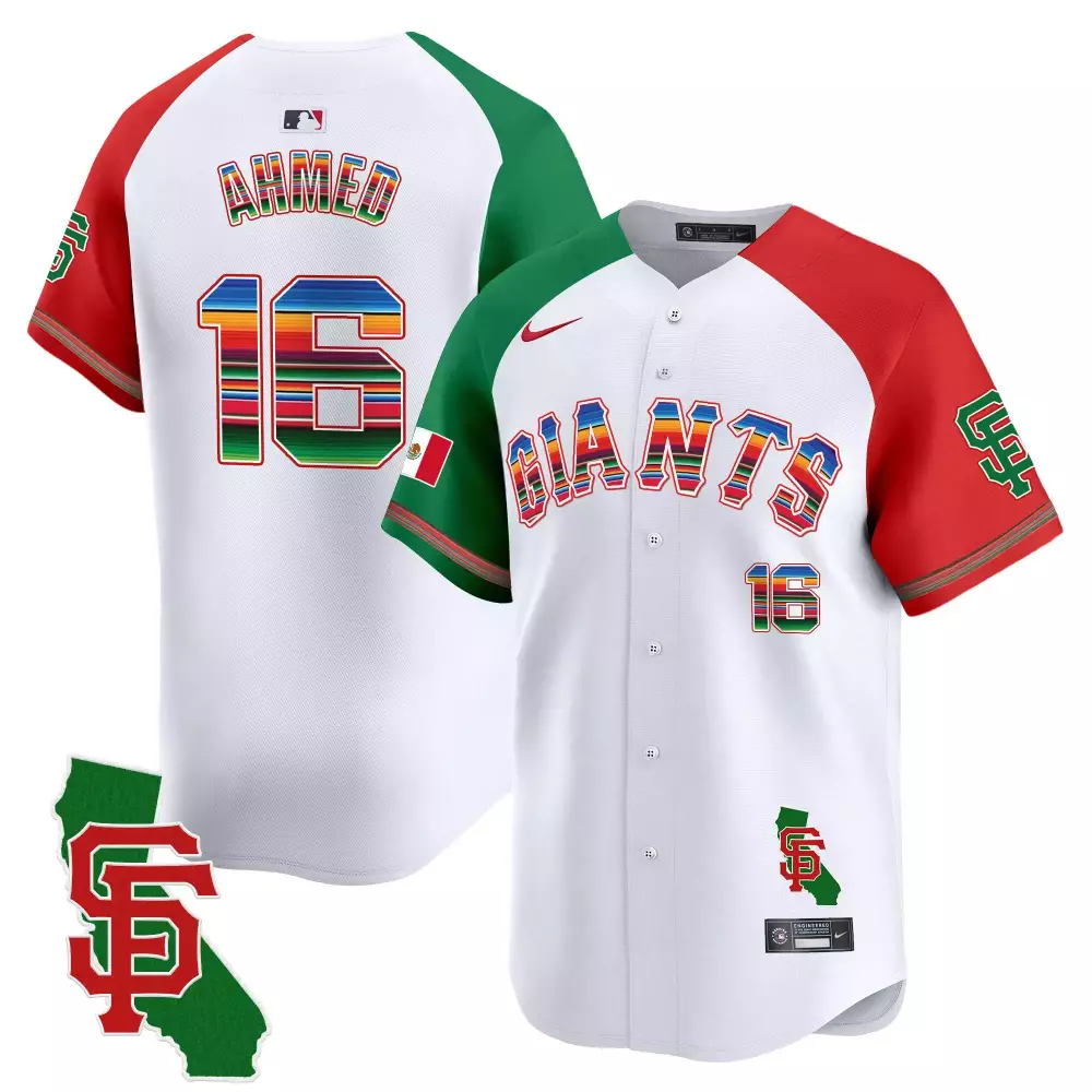Ahmed San Francisco Giants Mexico California Patch Vapor Premier Jersey | Alternate Men's Stitched Limited Edition | For Men, Women & Youth