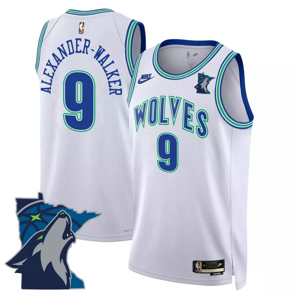 Nickeil Alexander-Walker Classic Minnesota Timberwolves Swingman Jersey | V2 All Stitched | Fan Gear for Men, Women & Youth