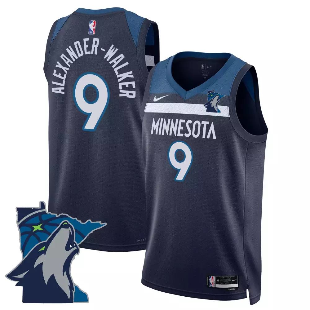 Nickeil Alexander-Walker Minnesota Timberwolves Swingman Jersey V2 | Minnesota Patch | All Stitched | For Men, Women & Youth
