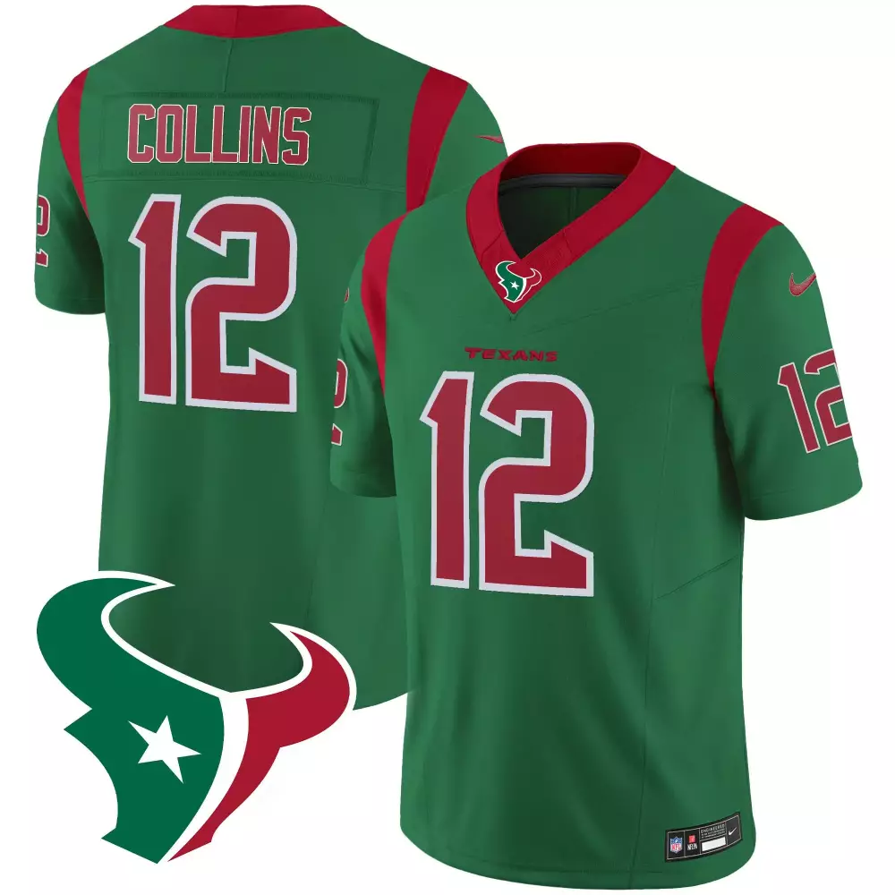 Nico Collins Houston Texans Mexico Vapor Limited Jersey | Green Stitched | For Men, Women & Youth