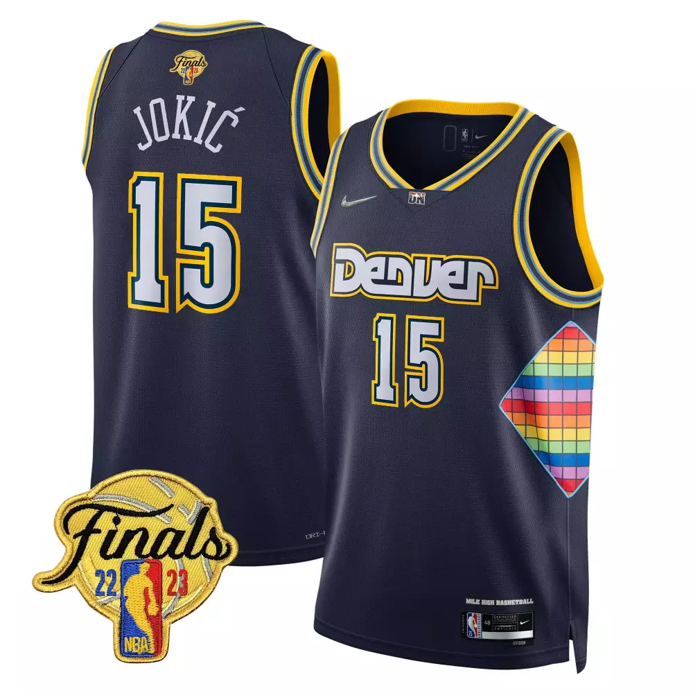 Nikola Jokic Denver Nuggets 2023 Finals Patch Collection Jersey V2 | All Stitched | Limited Edition Fan Gear | For Men, Women & Youth