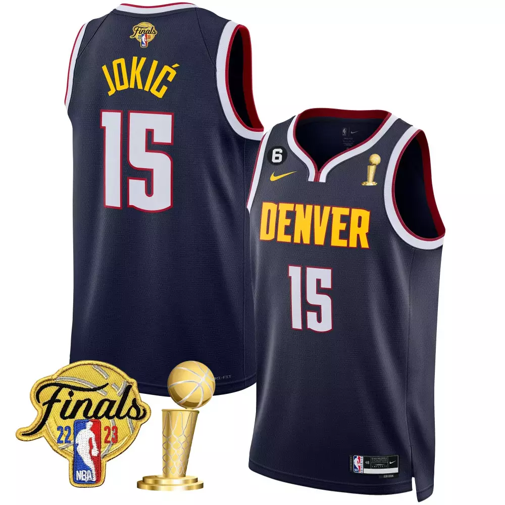 Nikola Jokic Denver Nuggets Icon Men's Jersey | 2023 Finals Champions Patch | All Stitched Fan Gear for Men, Women & Youth