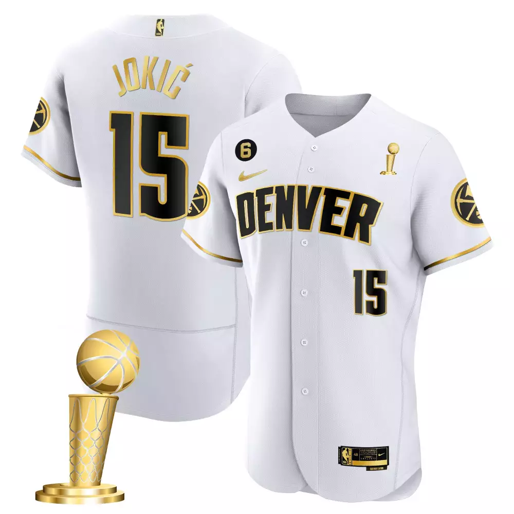 Nikola Jokic 2023 Champions Flex Base Youth Jersey | Stitched Fan Gear for Kids | Denver Nuggets Replica