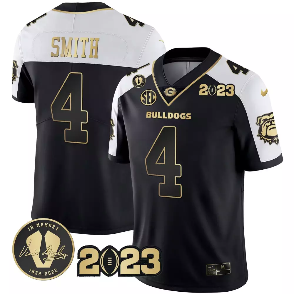 Nolan Smith Georgia Bulldogs 2023 Champions Jersey | Black Red Gold Stitched Limited Edition Fan Gear | For Men, Women & Youth