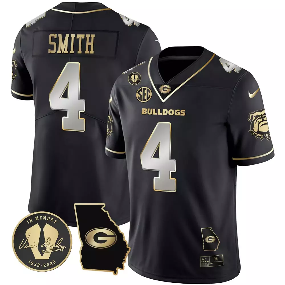 Nolan Smith Georgia Bulldogs Checkerboard Jersey | Black Limited Edition Stitched Fan Gear | For Men, Women & Youth