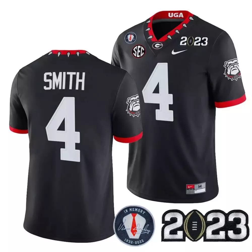 Nolan Smith Georgia Bulldogs 2023 Champions Youth Jersey | Black Stitched Design | Replica Fan Gear for Kids