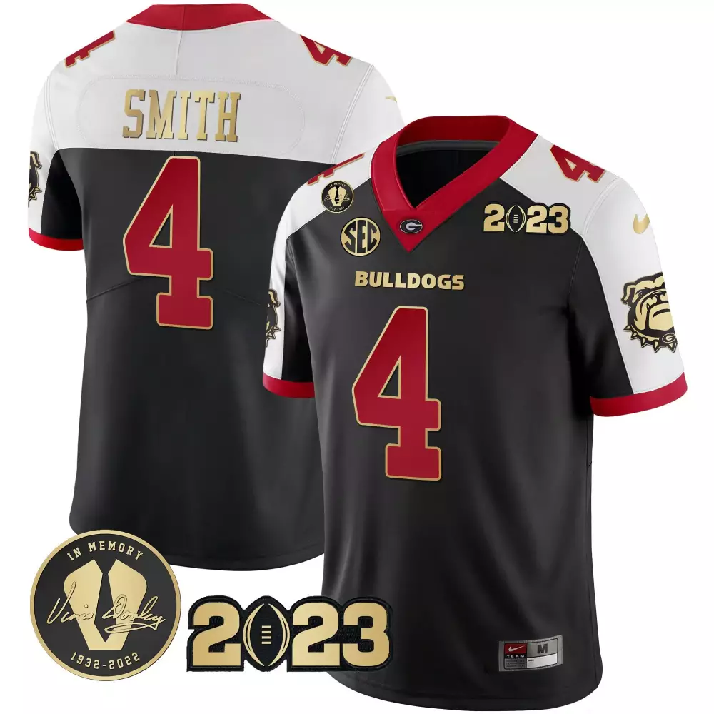 Nolan Smith Georgia Bulldogs 2023 Champions Alternate Jersey | Gold Trim Stitched Design | Limited Edition for Men, Women & Youth