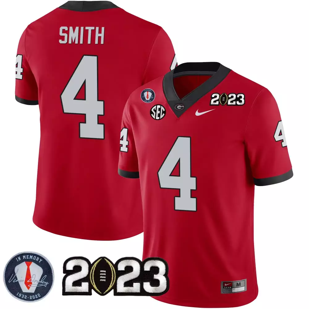 Nolan Smith Georgia Bulldogs 2023 Champions Jersey | Red Stitched Design | Fan Gear for Men, Women & Youth