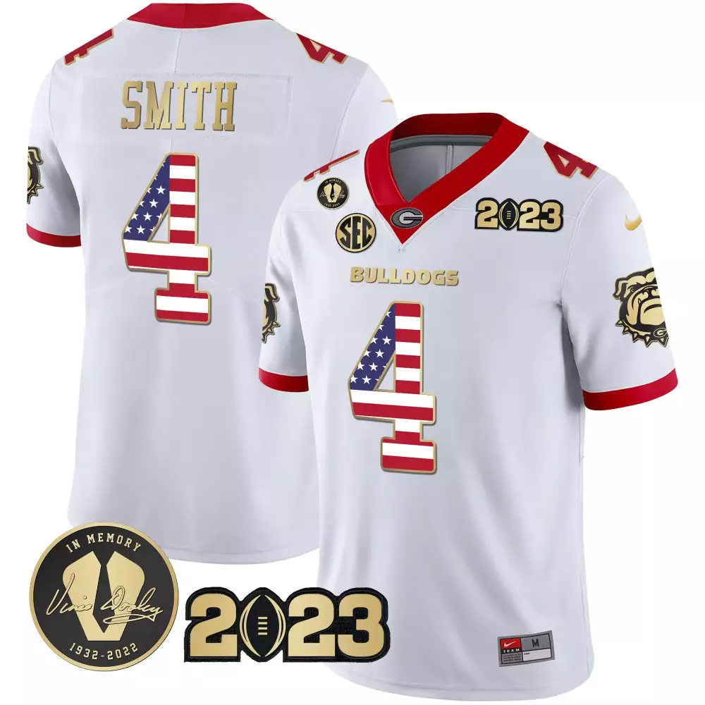 Nolan Smith Georgia Bulldogs 2023 Champions Black Red Gold Jersey | Stitched White with Gold Trim | Limited Edition Fan Gear | For Men, Women & Youth